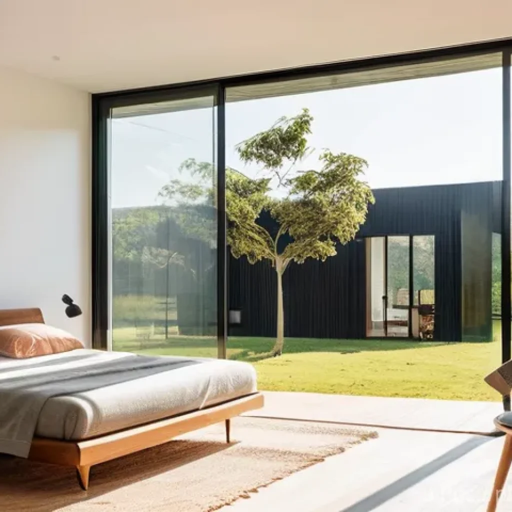 스마트 그리드에서의 에너지 저장 시스템 역할 - **Prompt:** A cozy, modern, and energy-efficient Portuguese or Brazilian home bathed in warm, natura...