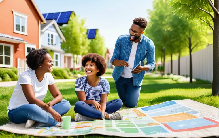 스마트 그리드 기술의 발전에 따른 사회적 변화 - **Prompt:** A cozy, modern family living room filled with natural light. A diverse family – a mother... 스마트 그리드 기술의 발전에 따른 사회적 변화 - **Prompt:** A cozy, modern family living room filled with natural light. A diverse family – a mother...
